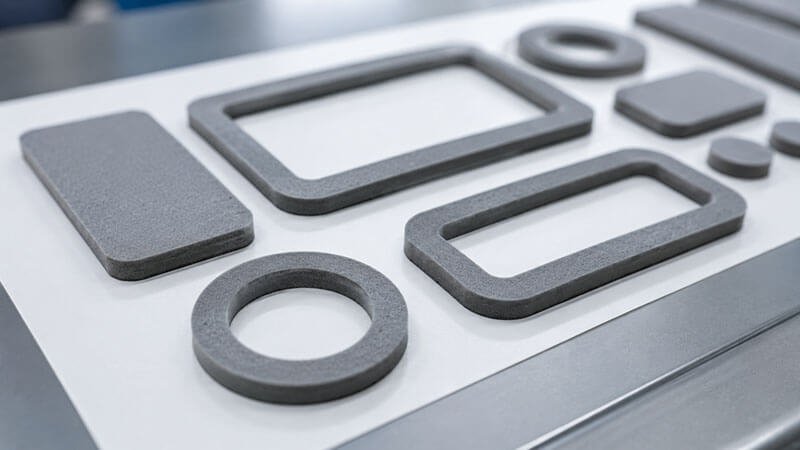 Fluorosilicone carrier liner for die-cut silicone foam gaskets and seals
